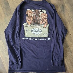 Crown & Ivy Southern Tested Graphic Tee XL Purple Long Sleeve Dog Shirt
